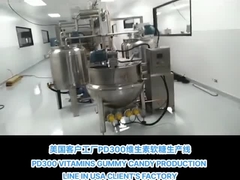 Φρουτοζέλα Soft 3d Gummy Production Line Μηχανή παραγωγής γλυκών VC 600kg/h