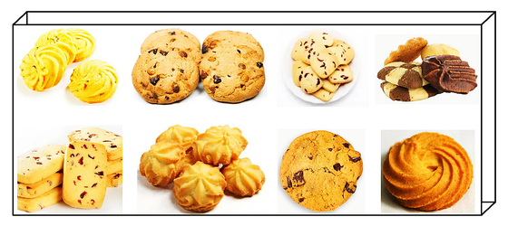 Danish Butter Cookie Depositor Machine 6 Drops/ 9Nozzles PD400 / PD600 Chocolate Chips Cookies Making Machine